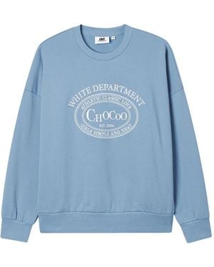 Chocoolate Sweatshirt mit ovalem Logo - Blau
