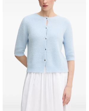 Ouí Cardigan À Boutonnière - Bleu