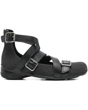 OPEN YY Ballerines À Brides Croisées - Noir