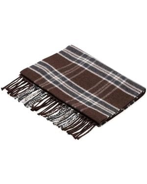 Brooks Brothers Plaid Wool Scarf - Brown