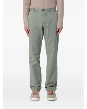 Blauer Pantalon Chino En Coton À Coupe Droite - Grey