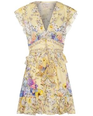 CAMILLA Darling Buds Waisted Dress - Metallic