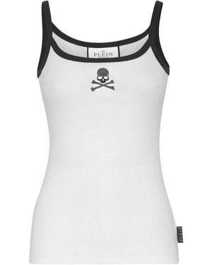 Philipp Plein Skull-Print Tank Top - Black