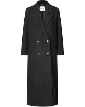 Samsøe & Samsøe Sajill Double-Breasted Coat - Black