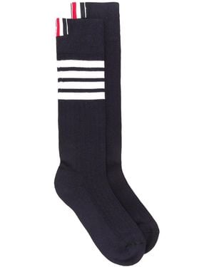 Thom Browne Calcetines Con Motivo 4-Bar - Azul