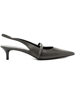 Tory Burch 45Mm Logo-Buckle Pumps - Grey