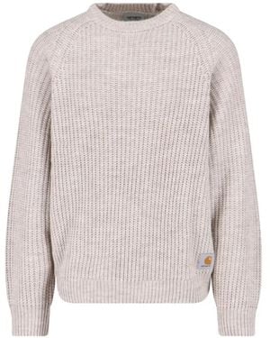 Carhartt Firth Chunky-Knit Raglan-Sleeve Sweater - White