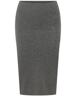 Stella McCartney Wool Knit Pencil Skirt - Grey