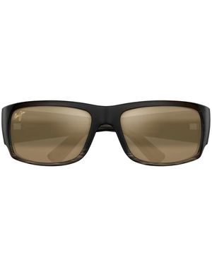 Maui Jim World Cup Rectangle-frame Sunglasses - Brown