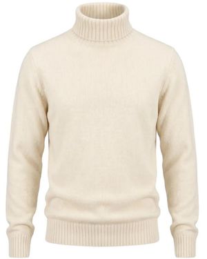 Piacenza Cashmere Jersey De Cachemira Con Cuello Vuelto - Blanco