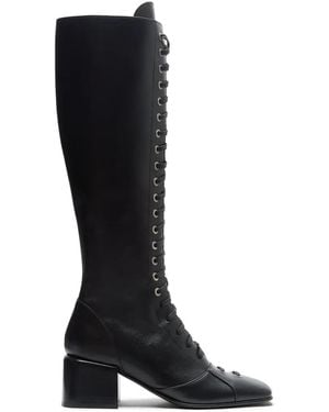LILI CURIA Isadora Lace-Up Isadora Boots - Black