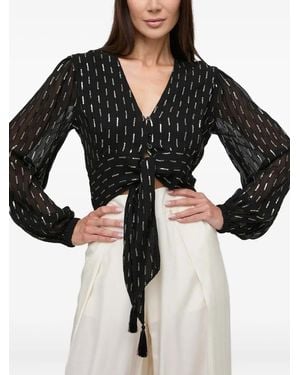 Twinset Tie-Detail Blouse - Black