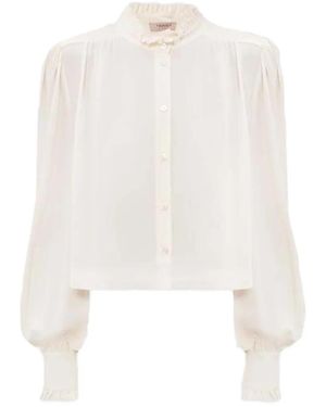 Twinset Crêpe De Chine Cropped Shirt - White