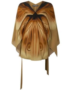 Alberta Ferretti Cape Aus Seide - Natur