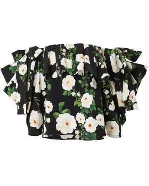 Carolina Herrera ローズプリント トップ - グリーン