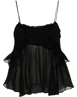 Isabel Marant Anissa Ruffle Blouse - Black