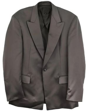 Omar Afridi Peak-Lapels Single-Breasted Jacket - Grey