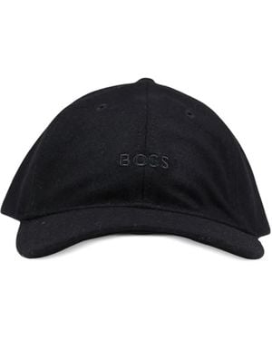 BOSS Logo-Embroidered Baseball Cap - Black