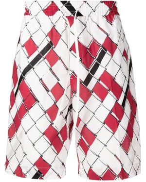 3.1 Phillip Lim Short Imprimé À Taille Élastiquée - Rouge