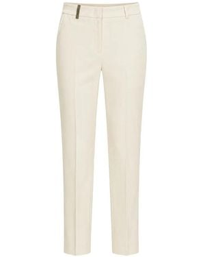 Peserico Belt-Loops Trousers - White
