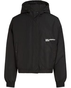 KARL LAGERFELD Hooded Jacket - Black