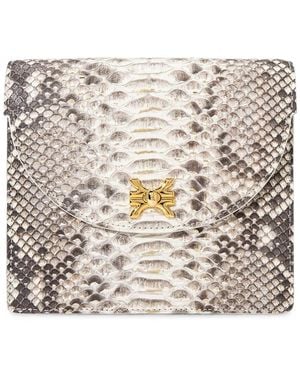 Kwanpen Python-Effect Chain-Link Shoulder Bag - White