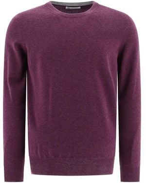 Brunello Cucinelli Crew-Neck Cashmere Jumper - Purple