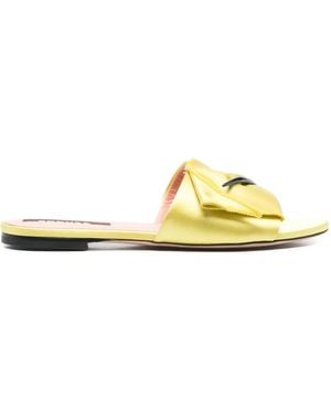 Rochas Satin Sandals - Yellow