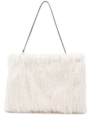 Alysi Fringed Shoulder Bag - White