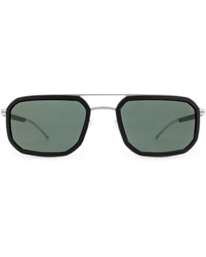 Mykita Lunettes De Soleil Rectangulaires À Double Pont - Green