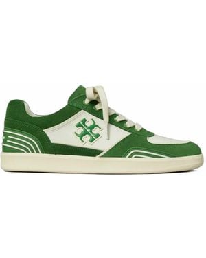 Tory Burch Clover Court Paneled Sneakers - Green