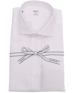 Mazzarelli Long-Sleeves Cotton Shirt - White