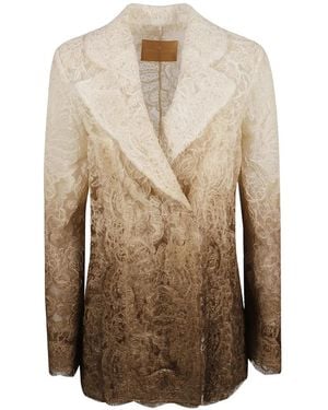 Ermanno Scervino Lace E All-Over Blazer - Natural
