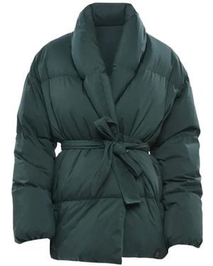 Bacon New Dada Belted Puffer Jacket - Green