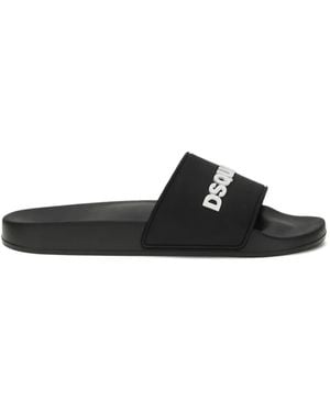 DSquared² Logo Slides - Black