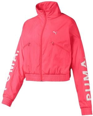 PUMA Chase Cropped Woven Jacket - Red