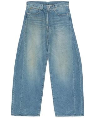 Ssstein Deformation Cotton Jeans - Blue