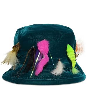 Melrose High Embellished Bucket Hat - Verde