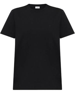 Balmain T-Shirt Mit Logo-Stickerei - Schwarz