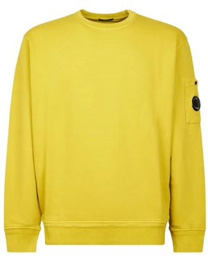 C.P. Company Patch-Pocket Crew-Neck Sweatshirt - Yellow