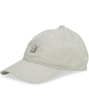 ARMANI EXCHANGE Logo-Plaque Baseball Cap - White