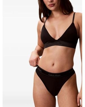 Calvin Klein Adjustable Straps Bralette - Black
