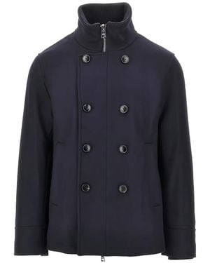 DUNO Manteau Zakab À Boutonnière Croisée Et Col Cheminée - Blue