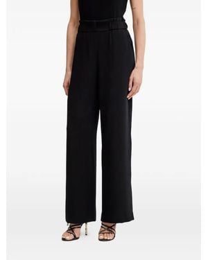 Morgan Pantalones Anchos Con Diseño Elástico - Negro