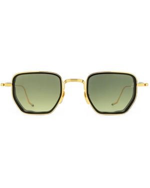 Jacques Marie Mage Atkins Geometric-Frame Sunglasses - Green