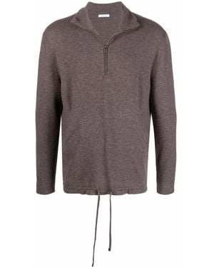 Malo Maglione Con Zip - Marrone