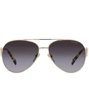 Prada Pilot-Frame Sunglasses - Metallic