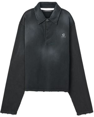 CAMPERLAB Frayed Collar Sweatshirt - Black