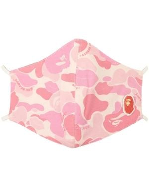 A Bathing Ape Mascarilla Con Motivo Militar De X Knc Beauty - Rosa