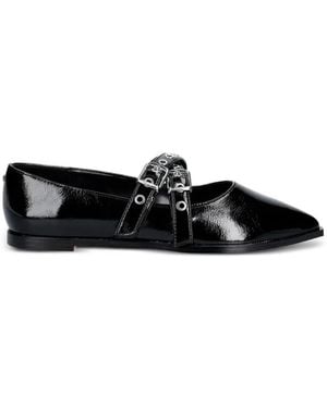 Buffalo Ballerine Marly Cross Con Fibbia - Nero